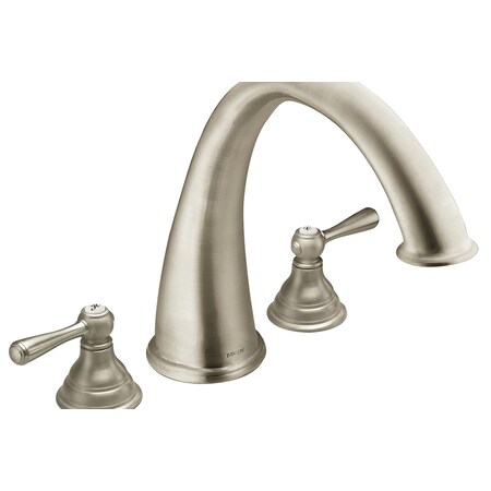 Moen Two-Handle Roman Tub Faucet Brushed Nickel T920BN